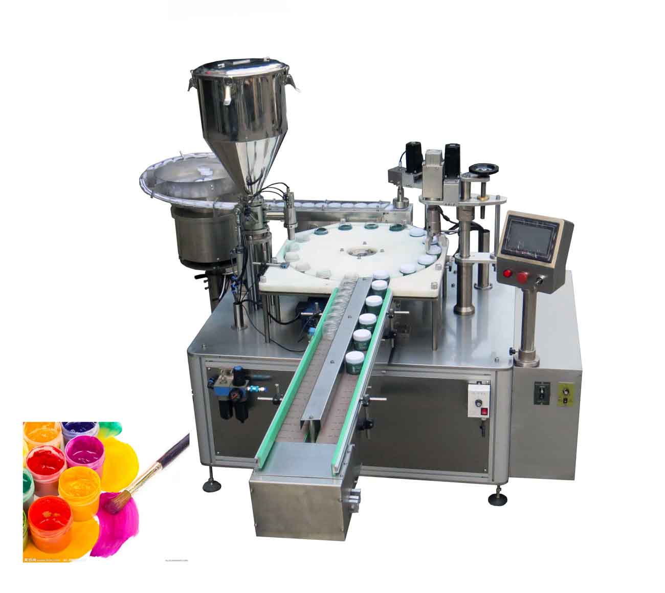 ZHG-DGW全自動單工位膏體灌裝旋蓋機